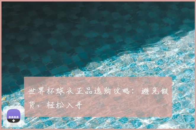 世界杯球衣正品选购攻略:避免假货,轻松入手