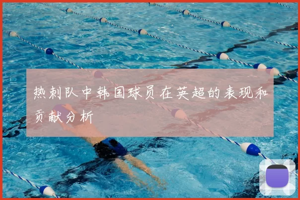 热刺队中韩国球员在英超的表现和贡献分析