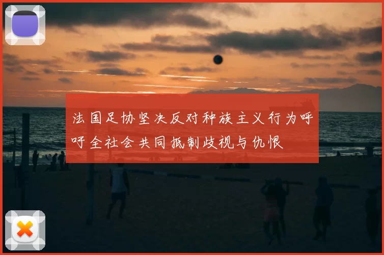 法国足协坚决反对种族主义行为呼吁全社会共同抵制歧视与仇恨